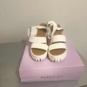Madden Girl Cream Kids Sandals
